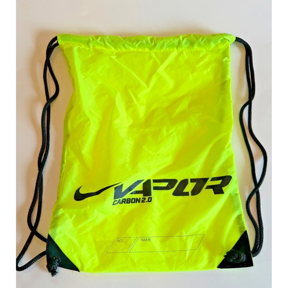 NEW Nike Vapor Carbon 2.0 Drawstring Volt Black Shoe Bag Football Cleats